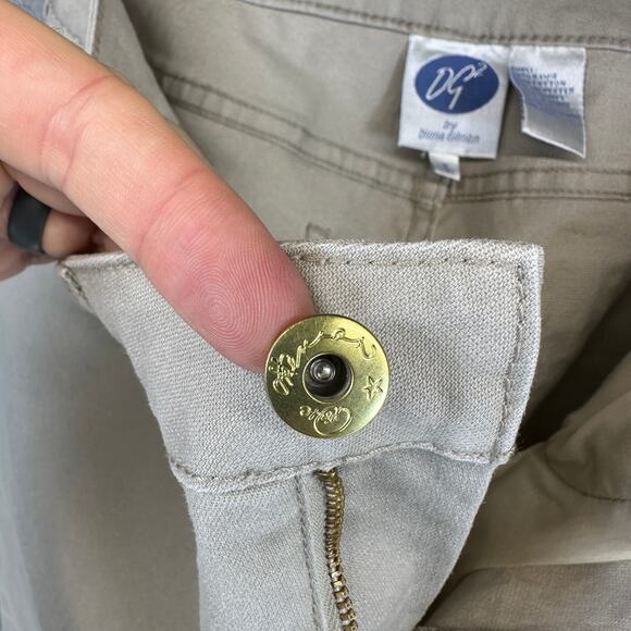 DG2 By Diane Gilman Pants Women Size 6 Ramie Blend Elastic Ankle Stretch Ankle - Picture 11 of 13